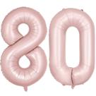 Balão Número 80 Rosa Claro Fosco LVMOQIQIU 40"
