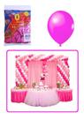Balão Pera Bexiga Rosa Forte Liso 6.5" - 50 unidades