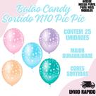 Balão Pic Pic Candy Sortido N10 C/25un Festa Aniversario Balão Pic Pic Candy Sortido N10 C/25un Festa Aniversario