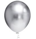 BALÃO PLATINO REDONDO - PRATA - PIC PIC Nº 09 - Pacote com 25 unidades