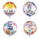 Balão redondo Mylar de 18 polegadas Get Well Soon for Recovery x4 Balão redondo Mylar de 18 polegadas Get Well Soon for Recovery x4