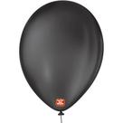 Balão Redondo N09 Preto ébano - Pacote com 50 Unidades