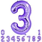 Balão TONIFUL 40 cm roxo número 3 Foil Mylar para festa de aniversário Balão TONIFUL 40 cm roxo número 3 Foil Mylar para festa de aniversário
