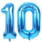 Balão TONIFUL Foil Mylar Big Number 10 Blue 40cm para aniversário Balão TONIFUL Foil Mylar Big Number 10 Blue 40cm para aniversário