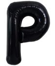 Balão TONIFUL P Letter 40 cm Foil Mylar Black para festa