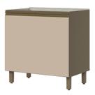Balcão 02 Portas 80 cm Connect Duna/Cristal