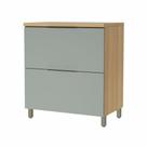 Balcão 1 Porta 1 Gaveta Marquesa 80cm 100% Mdf Móveis Nesher Nature/verde