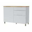 Balcão 1 Porta 3 Gavetas 120Cm 100% Mdf Marquesa