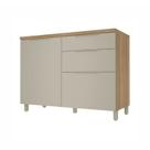 Balcão 1 Porta 3 Gavetas Marquesa 120cm 100% Mdf