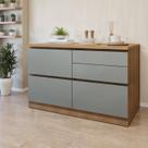 Balcão 1 Porta 4 Gavetas com Rodapé 120cm 100% Mdf Rainha