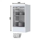 Balcão 1 Porta 40cm Americana Branco - Móveis Henn