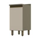Balcão 1 Porta 40cm com Tampo Connect Duna/Cristal - Móveis Henn