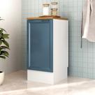 Balcão 1 Porta 41cm com Tampo Soho CabeCasa MadeiraOriginals Branco/Azul