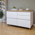 Balcão 1 Porta Basculante 4 Gavetas 120Cm 100% Mdf Rainha Balcão 1 Porta Basculante 4 Gavetas 120Cm 100% Mdf Rainha