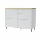Balcao 1 Porta Basculante 4 Gavetas Rainha 120cm 100 Mdf - Nesher Balcao 1 Porta Basculante 4 Gavetas Rainha 120cm 100 Mdf - Nesher