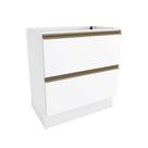Balcão 2 Gavetas Kappesberg Celeste 100% MDF Branco 80cm