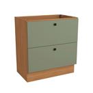 Balcão 2 Gavetas Kappesberg Pixel Canela/Verde Frevo 80cm