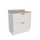 Balcão 2 Gavetões 80cm Arizona CabeCasa MadeiraOriginals Branco Balcão 2 Gavetões 80cm Arizona CabeCasa MadeiraOriginals Branco