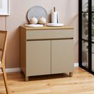 Balcão 2 Portas 1 Gaveta 80cm 100% Mdf Realeza Premium