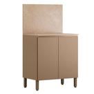 Balcão 2 Portas 80 Cm Art 6018 Com Tampo E Painel Vanilla Kits Paraná
