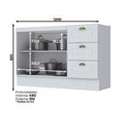 Balcão 2 Portas Clássico 120 Cm Sem Tampo Henn Branco