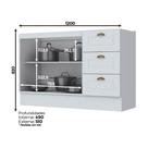 Balcão 2 Portas Clássico Americana 120 cm sem Tampo Henn C353-05