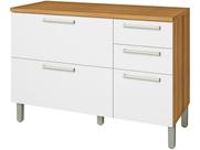 Balcão 2 Portas e 3 Gavetas Burguesa Premium 120cm Cozinha Modulada Nesher