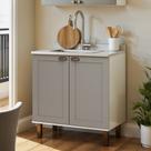 Balcão 2 Portas sem Tampo 100% Mdf Americano Provençal Iluminata