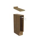Balcão 20cm com Tampo Nicho Porta Toalha Botanic Kappesberg - Nogueira