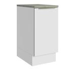 Balcão 40 cm 1 Porta Branco/Branco Veludo Lux Madesa Balcão 40 cm 1 Porta Branco/Branco Veludo Lux Madesa