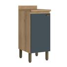 Balcão 40 cm com 1 Porta Finesse Capuccino Azul - THB Balcão 40 cm com 1 Porta Finesse Capuccino Azul - THB