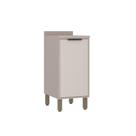 Balcão 40cm 1Prt Com Tampo Luciane Móveis Cinammon-beige