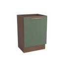 Balcão 60cm 1 Porta (sem Tampo) Botanic Kappesberg - Nogueira/Verde Oliva Balcão 60cm 1 Porta (sem Tampo) Botanic Kappesberg - Nogueira/Verde Oliva