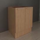 Balcão 60cm com 2 Portas 1 Prateleira e Rodapé Cz