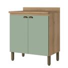 Balcão 80 cm 2 Portas Finesse Capuccino Menta - THB