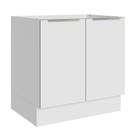 Balcão 80 Cm 2 Portas (sem Tampo) Branco/Branco Veludo