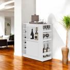 Balcão Adega Dublin com Prateleiras e Nichos para Vinho Branco Balcão Adega Dublin com Prateleiras e Nichos para Vinho Branco