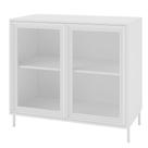 Balcão Aparador 2 Portas de Vidro 1 Prateleira Refresh BMU 150 Branco para Sala de Estar e Jantar - BRV Móveis Balcão Aparador 2 Portas de Vidro 1 Prateleira Refresh BMU 150 Branco para Sala de Estar e Jantar - BRV Móveis