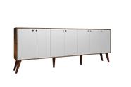 Balcao Aparador 7 Portas Nicaragua Castani com Branco Brienza Movelaria Balcao Aparador 7 Portas Nicaragua Castani com Branco Brienza Movelaria