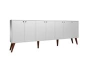 Balcão Aparador Buffet Retrô 7 Portas Com Pés Palito Branco Brienza Movelaria Balcão Aparador Buffet Retrô 7 Portas Com Pés Palito Branco Brienza Movelaria