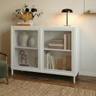 Balcão Aparador Refresh 90cm x 45,5cm com 2 Portas de Vidro e 2 Prateleiras para Sala de Estar