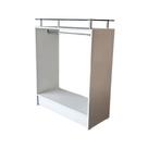 Balcão Arara Central Com Vidro Lojas Mdf Branco Desmontado Suprema Móveis