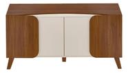 Balcão Armário Aparador Buffet Com 4 Portas Elegance Cedro Off White - Móveis Leartam