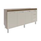 Balcão Armário Cozinha Gabinete Para Pia 148 Cm 3 Gavetas E 3 Portas Deise Savana Off White Balcão Armário Cozinha Gabinete Para Pia 148 Cm 3 Gavetas E 3 Portas Deise Savana Off White