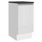 Balcão Armário de Cozinha 100% Mdf 40 cm 1 Porta Porta Branco Brilho Acordes Madesa Balcão Armário de Cozinha 100% Mdf 40 cm 1 Porta Porta Branco Brilho Acordes Madesa