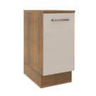 Balcão Armário de Cozinha 35 cm 1 Porta Rustic/Crema Agata Madesa