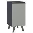 Balcão Armário de Cozinha 40 cm 1 Porta Com Pés Cinza Nice Madesa Balcão Armário de Cozinha 40 cm 1 Porta Com Pés Cinza Nice Madesa