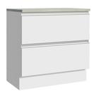 Balcão Armário de Cozinha 80 cm 2 Gavetas Branco Glamy Madesa Balcão Armário de Cozinha 80 cm 2 Gavetas Branco Glamy Madesa