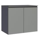 Balcão Armário de Cozinha 80 cm 2 Portas Suspenso Cinza Nice Madesa