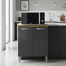 Balcão Armário de Cozinha Multiuso Atenas 70cm 2 Portas para Microondas Forno